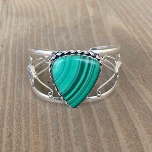 NEW Malachite and Sterling Silver Bracelet